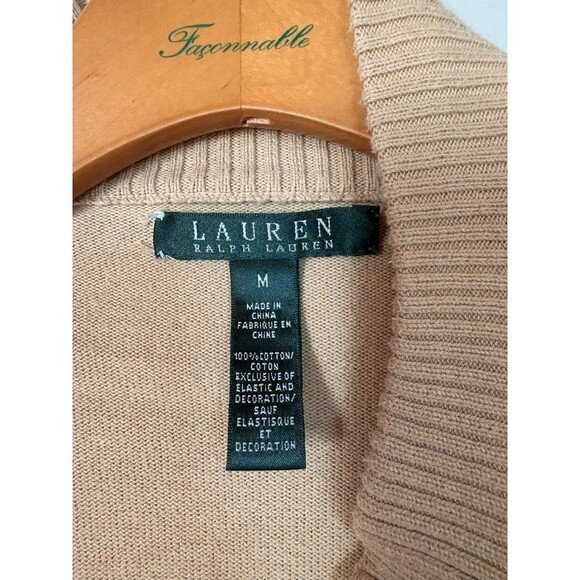 Ralph Lauren Shooting Cardigan Sweater Long Sleeve 100% Cotton Pockets Zip SZ M - Picture 4 of 15